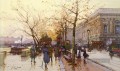 LES QUAIS DE PARIS Pariser gouache Impressionismus Eugene Galien Laloue